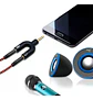 Adaptador Audio Micrófono 3.5 Mm Audífonos Pc Celular - Miniatura 4