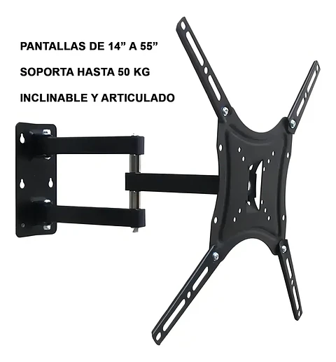 Soporte Tv Televisor Led Brazo Articulado Muro Pared 14 a 55 