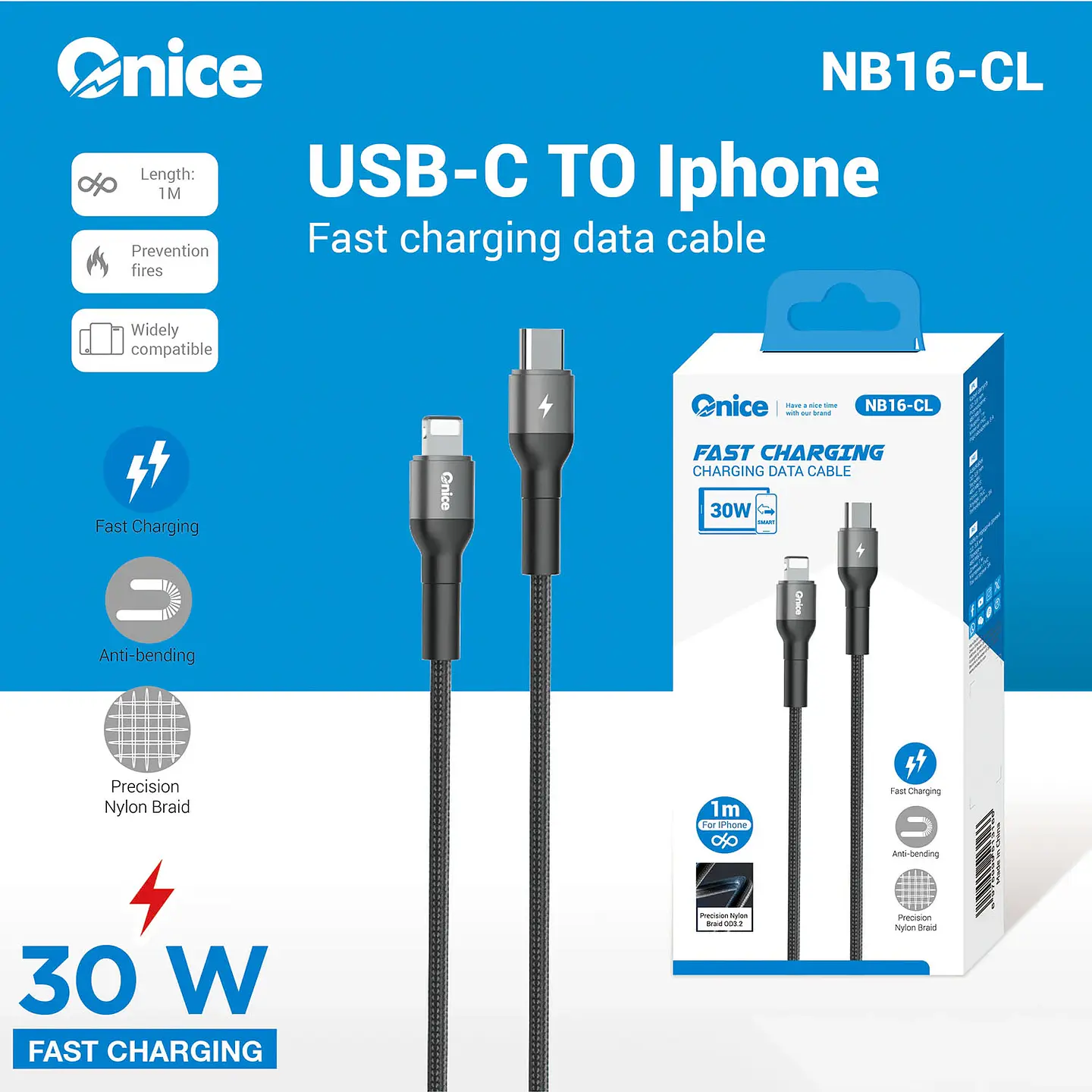 Cable Usb Tipo C Usb C a Lightning Para IPhone 1