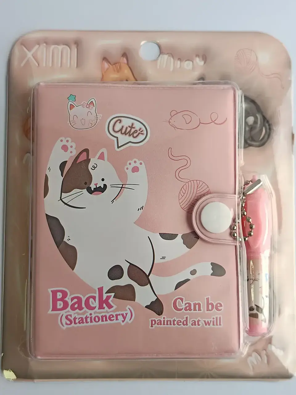 Mini Libretas Con Diseño De Gato Broche Y Lápiz 11 X 8 Cm 4