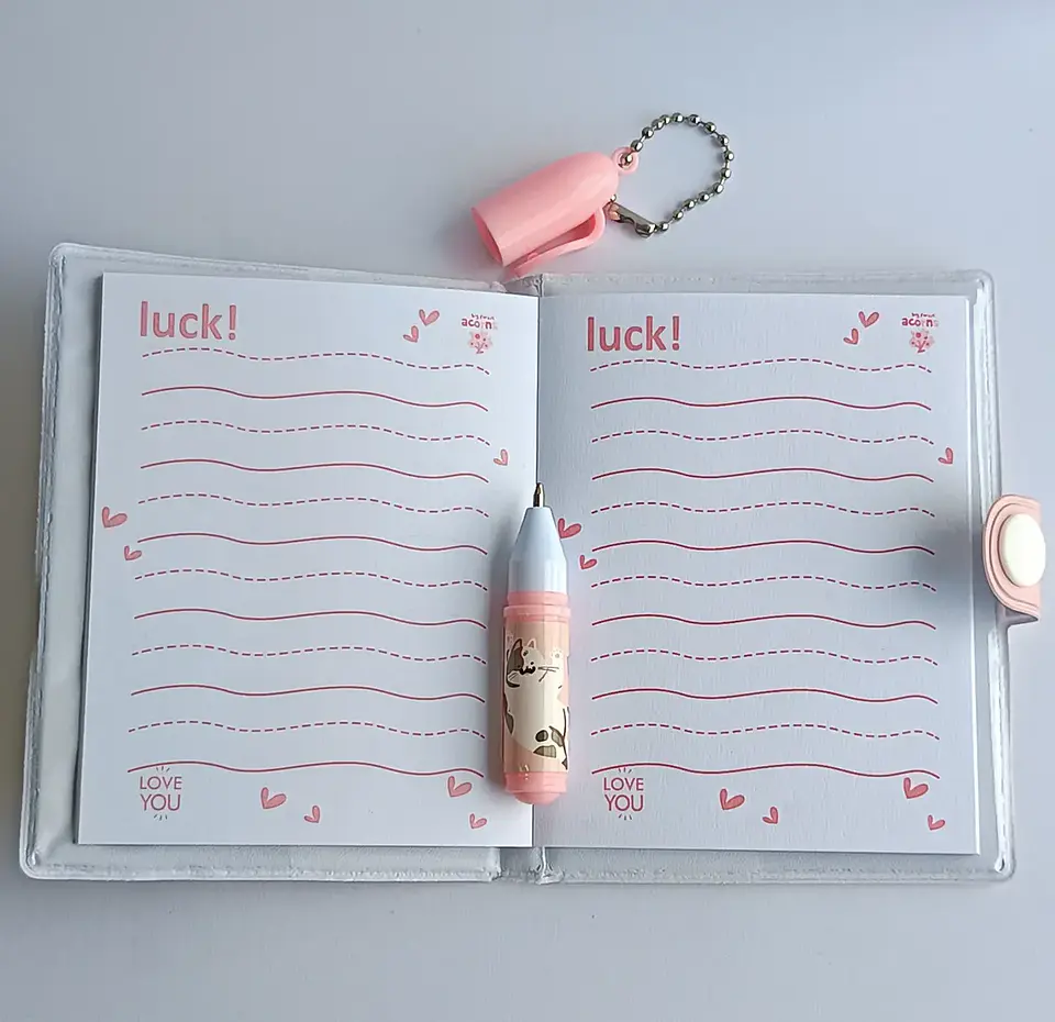Mini Libretas Con Diseño De Gato Broche Y Lápiz 11 X 8 Cm 2