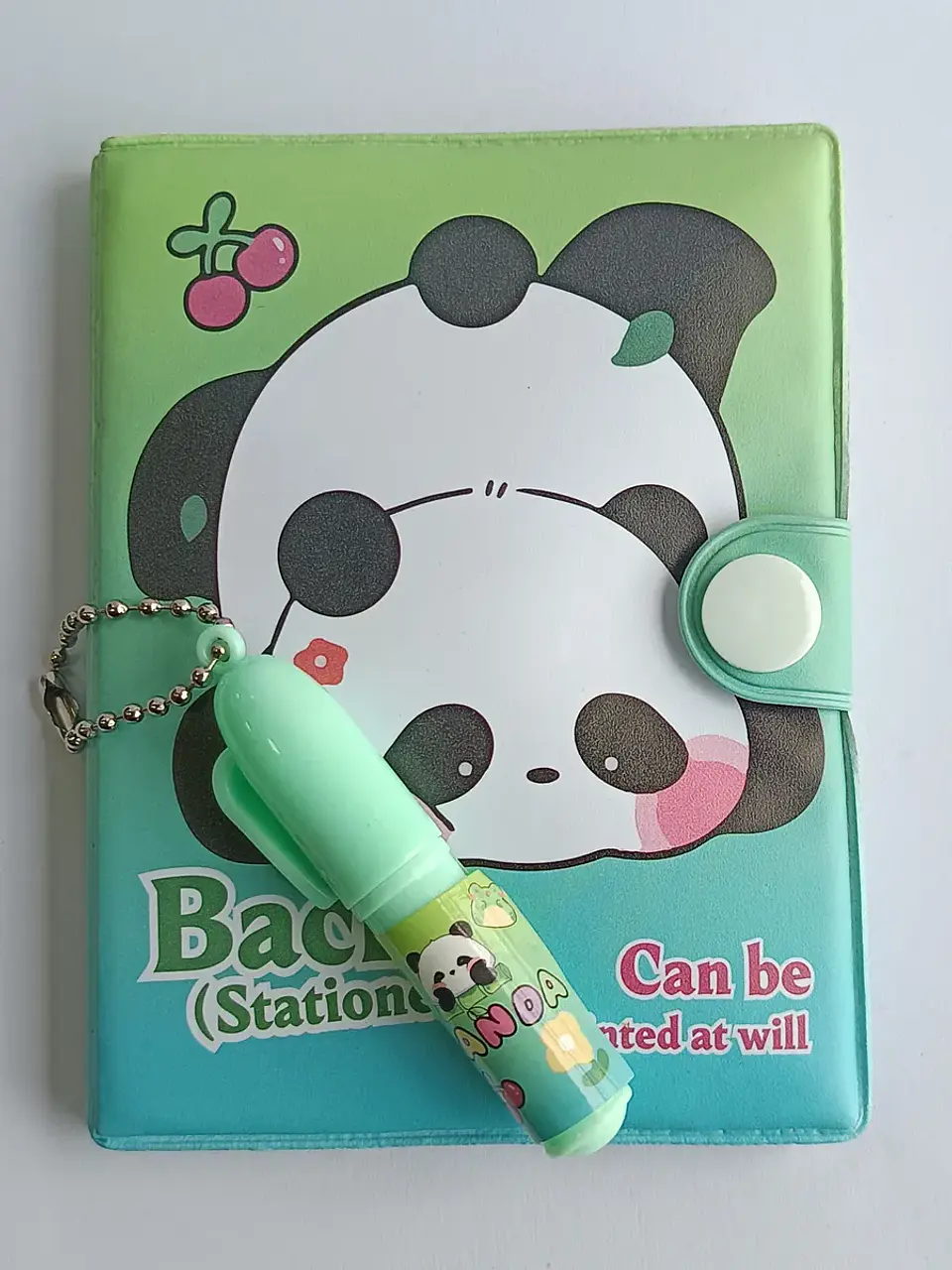 Mini Libretas Con Diseño De Panda Broche Y Lápiz 11 X 8 Cm 3