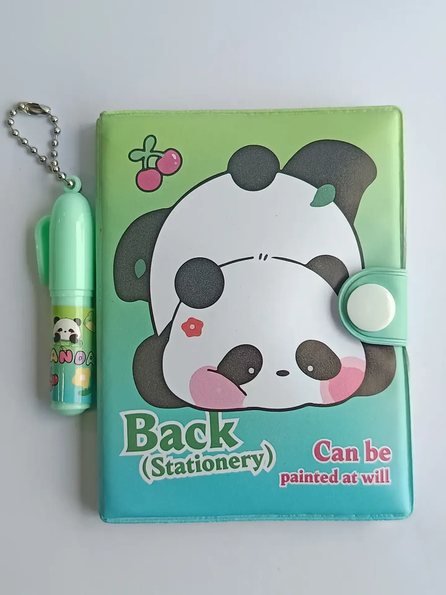 Mini Libretas Con Diseño De Panda Broche Y Lápiz 11 X 8 Cm 1