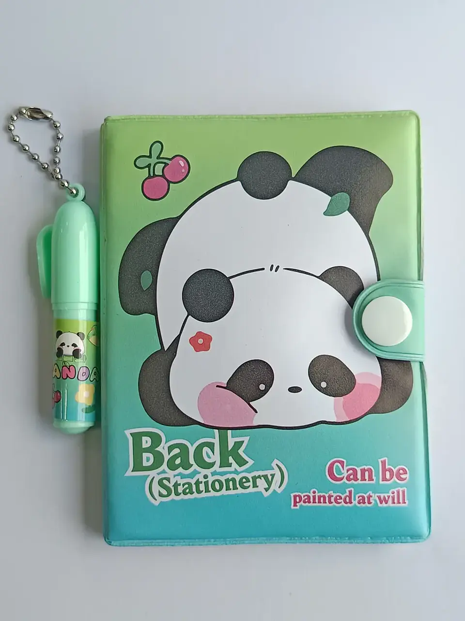 Mini Libretas Con Diseño De Panda Broche Y Lápiz 11 X 8 Cm 1