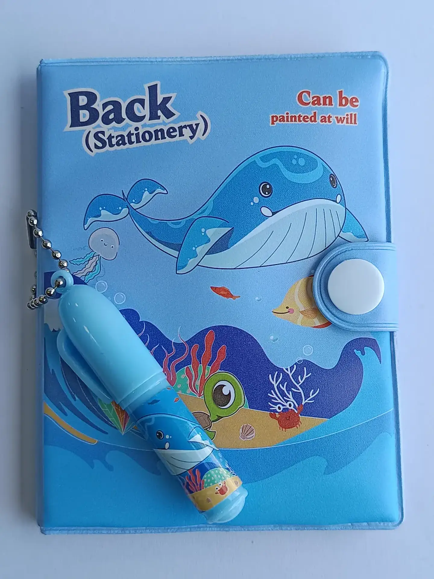 Mini Libretas Con Diseño De Ballena Broche Y Lápiz 11 X 8 Cm 3