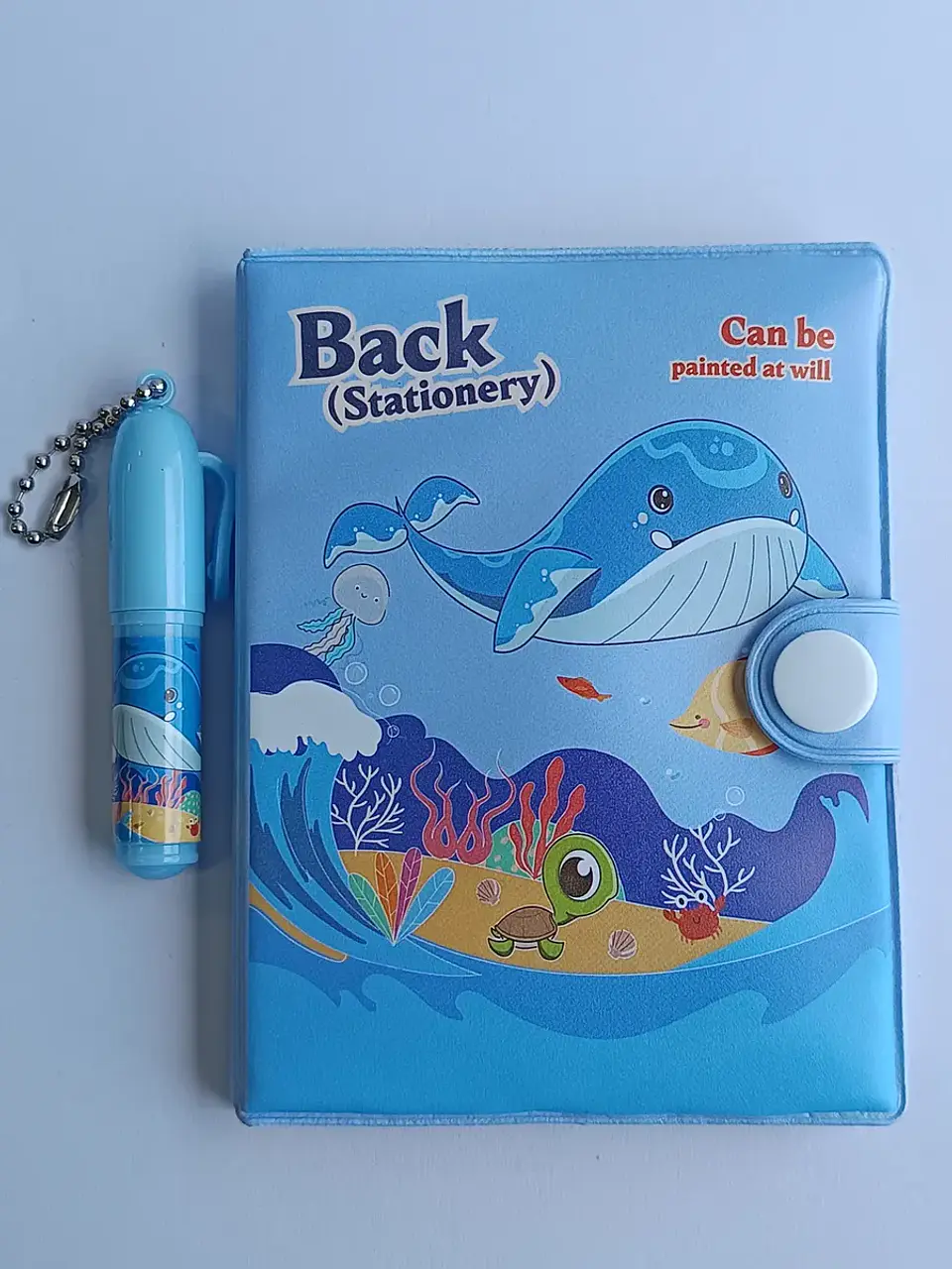 Mini Libretas Con Diseño De Ballena Broche Y Lápiz 11 X 8 Cm 1