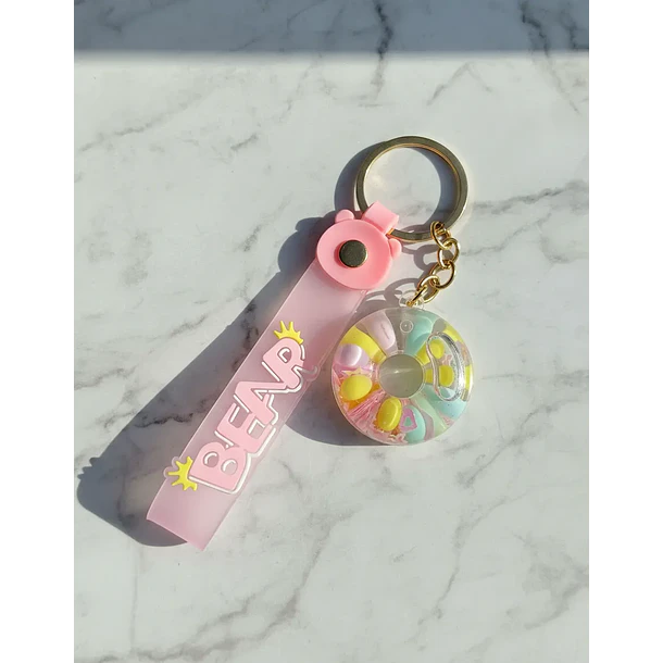 Llavero Diseño De Dona 6 Colores Diferentes 3