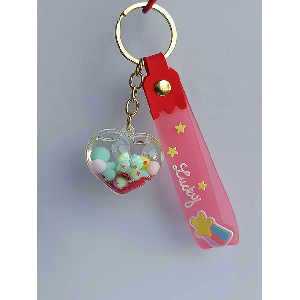 Llavero Diseño De Corazón 6 Colores Diferentes 11