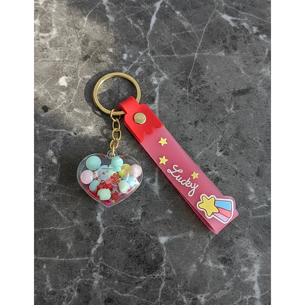 Llavero Diseño De Corazón 6 Colores Diferentes 12