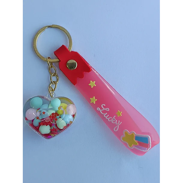 Llavero Diseño De Corazón 6 Colores Diferentes - Rojo