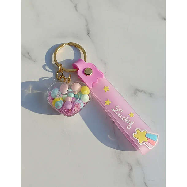 Llavero Diseño De Corazón 6 Colores Diferentes 15
