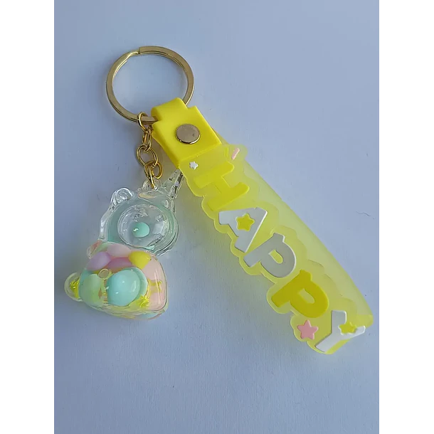 Llavero Diseño De Unicornio 6 Colores Diferentes - Aamarillo