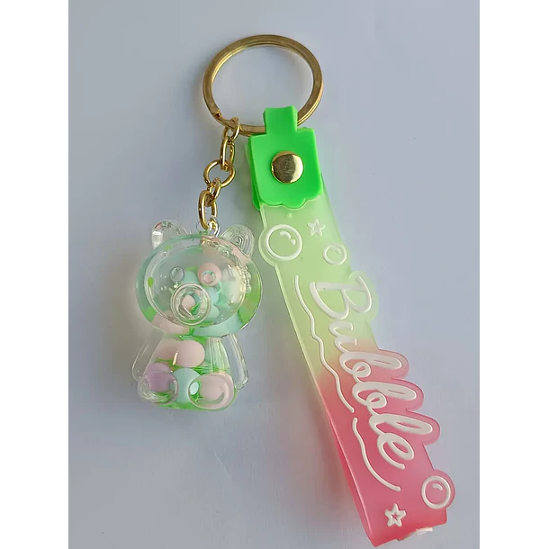 Llavero Diseño De Oso 6 Colores Diferentes - Verde
