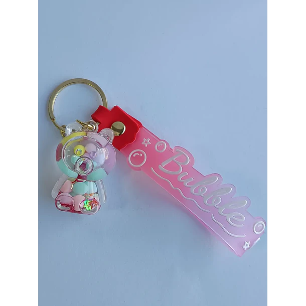 Llavero Diseño De Oso 6 Colores Diferentes - Rojo