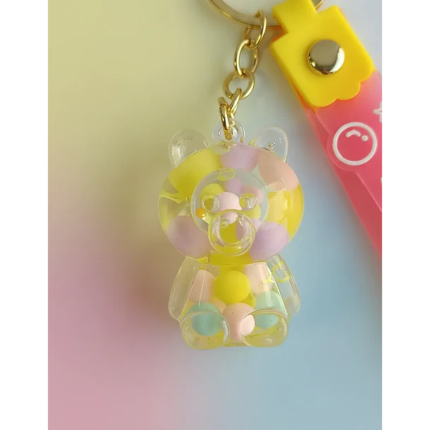 Llavero Diseño De Oso 6 Colores Diferentes 17