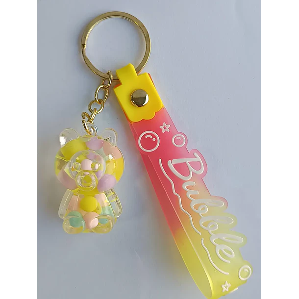 Llavero Diseño De Oso 6 Colores Diferentes - Aamarillo