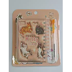 Mini Libreta 3D Diseño De Gato Espiral y Lápiz 11 X 8 Cm 1