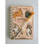 Mini Libreta 3D Diseño De Gato Espiral y Lápiz 11 X 8 Cm 3