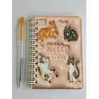 Mini Libreta 3D Diseño De Gato Espiral y Lápiz 11 X 8 Cm 4
