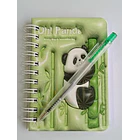 Mini Libreta 3d Diseño De Panda Espiral Y Lápiz 11 X 8 Cm 3