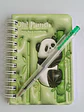 Mini Libreta Con Diseño De Panda Espiral Y Lápiz 11 X 8 Cm - Miniatura 3