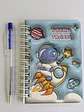 Mini Libreta Con Diseño Astronauta Espiral Y Lápiz 11 X 8 Cm - Miniatura 1