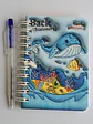 Mini Libreta Con Diseño De Ballena Espiral Y Lápiz 11 X 8 Cm - Miniatura 1
