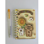 Mini Libreta 3d Diseño De Capibara Espiral Y Lápiz 11 X 8 Cm 1