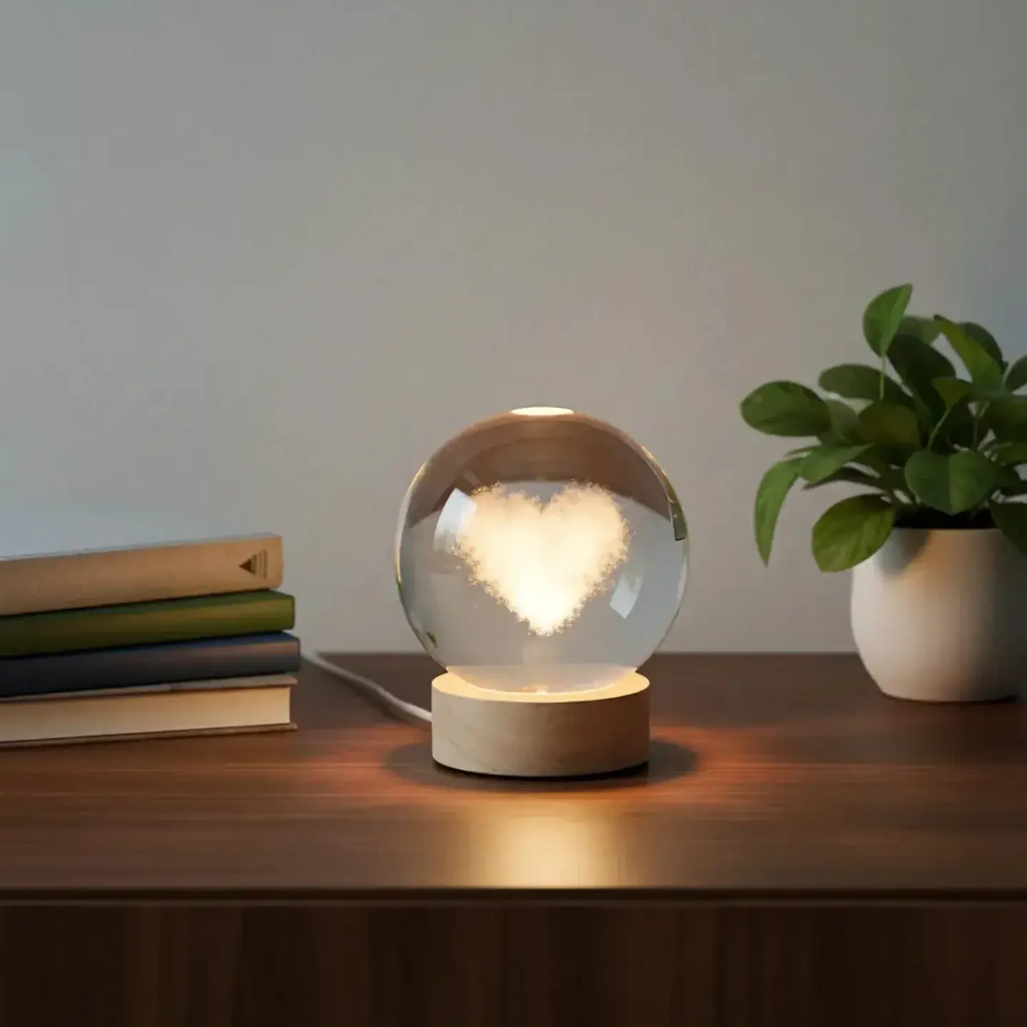 Lámpara Led Bola De Cristal 3D Diferentes Diseños 23