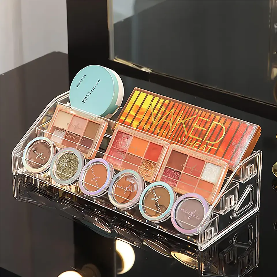 Organizador De Maquillaje Cosméticos Acrílico Transparente 31x13x8 cm 1
