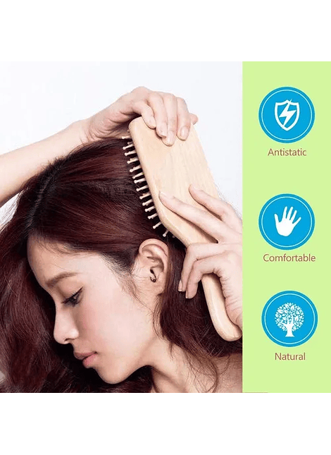 Cepillo Para El Cabello Cabello De Bambú Ecologico