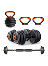 Set Mancuernas 6x1 Barra Rusa Kettlebell Ajustables 40 Kg