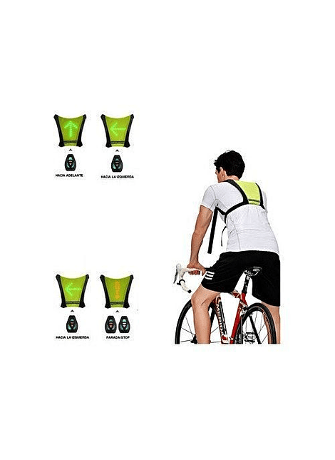 Led Mochila Con Indicador De Direccion Bicicleta Seguridad