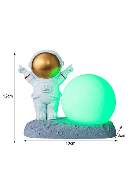 Led De Colores Nubes Astronauta Lámpara Espanta Cuco