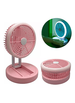 Ventilador Recargable Multifunción Con Luz Led Jk-f665