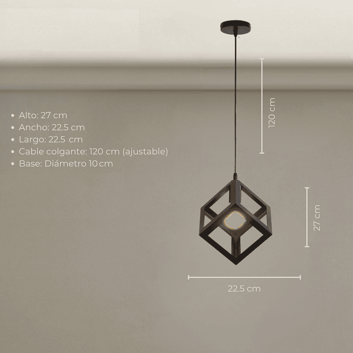 Lámpara Colgante Cubo 2