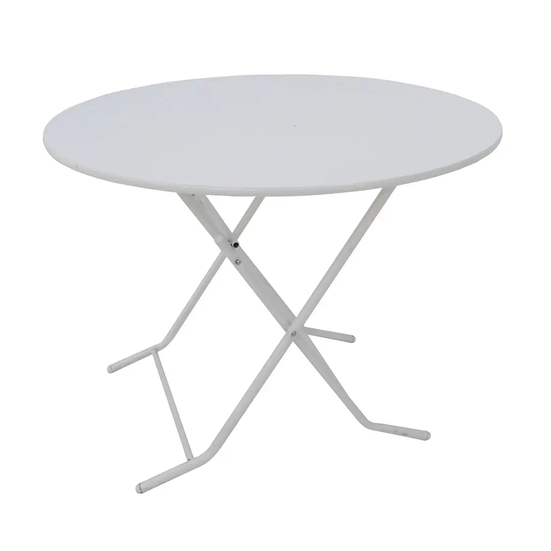 Mesa Plegable Redonda Blanca  1