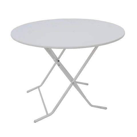 Mesa Plegable Redonda Blanca 