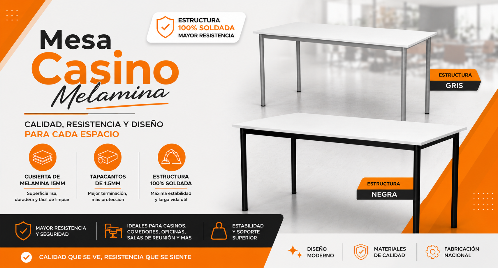 MESAS CASINO MELAMINA