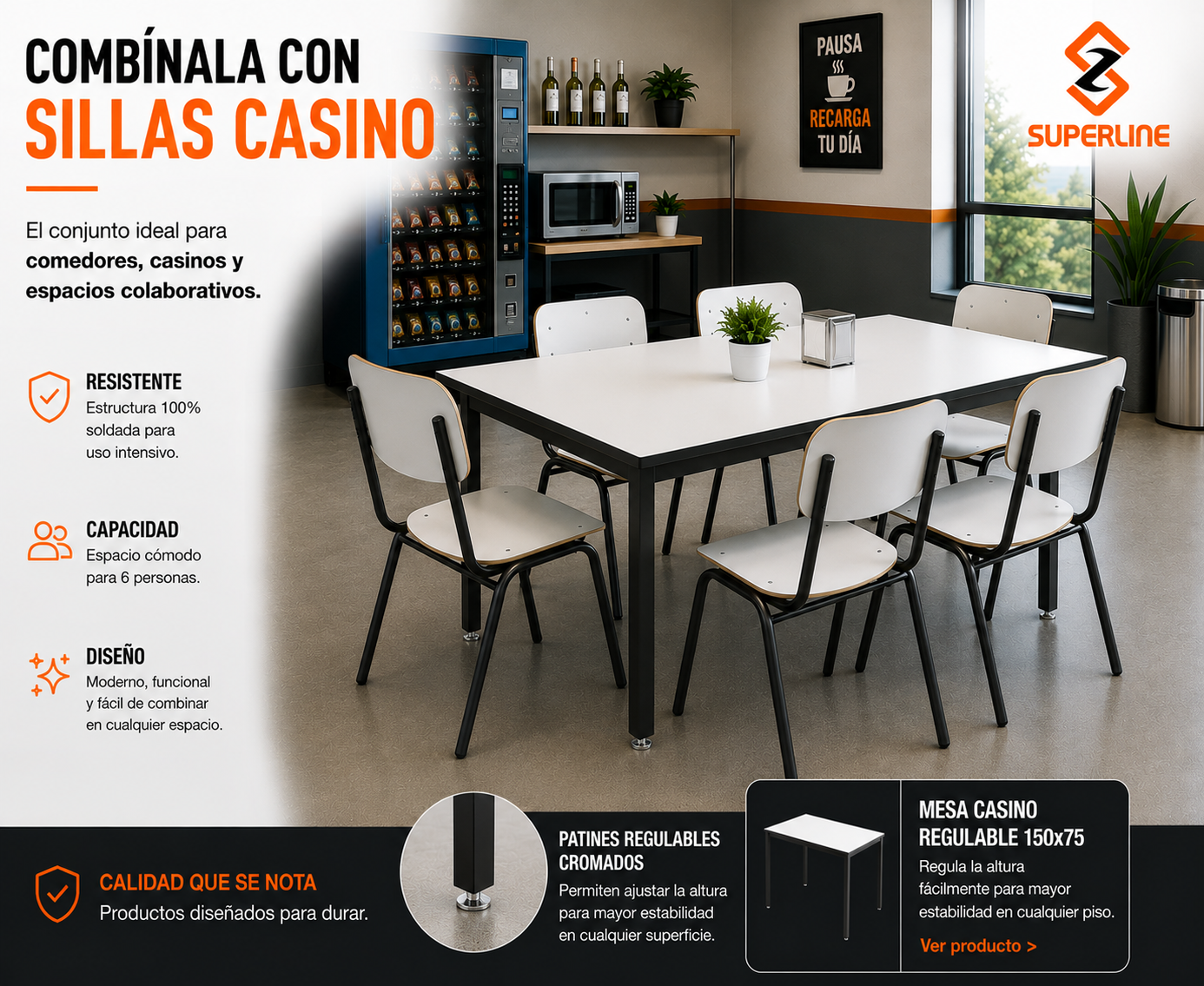 Mesa Casino Regulable 150x75  4