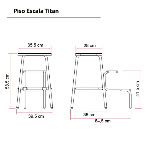 Piso Escala Titan Blanco/Azul