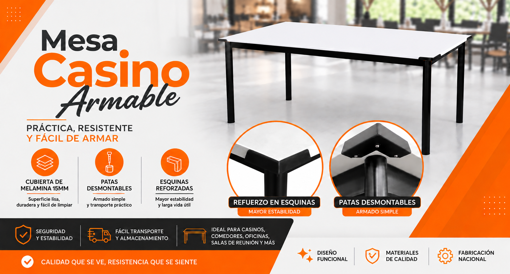 MESAS CASINO ARMABLES