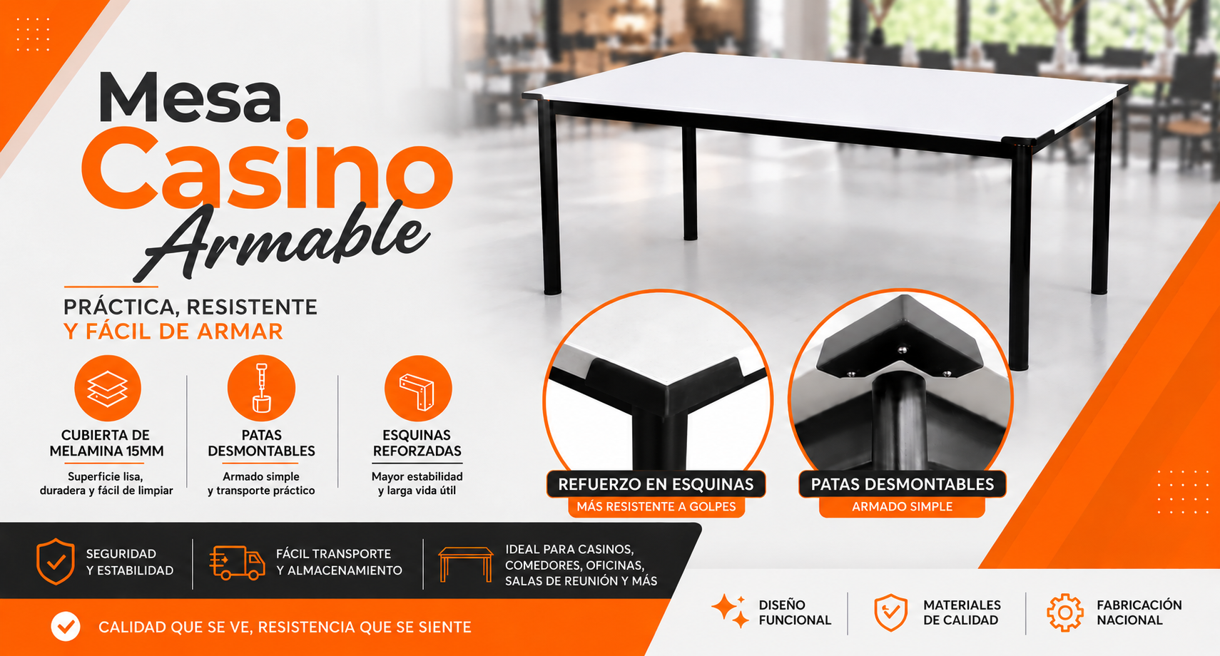 MESAS CASINO ARMABLES