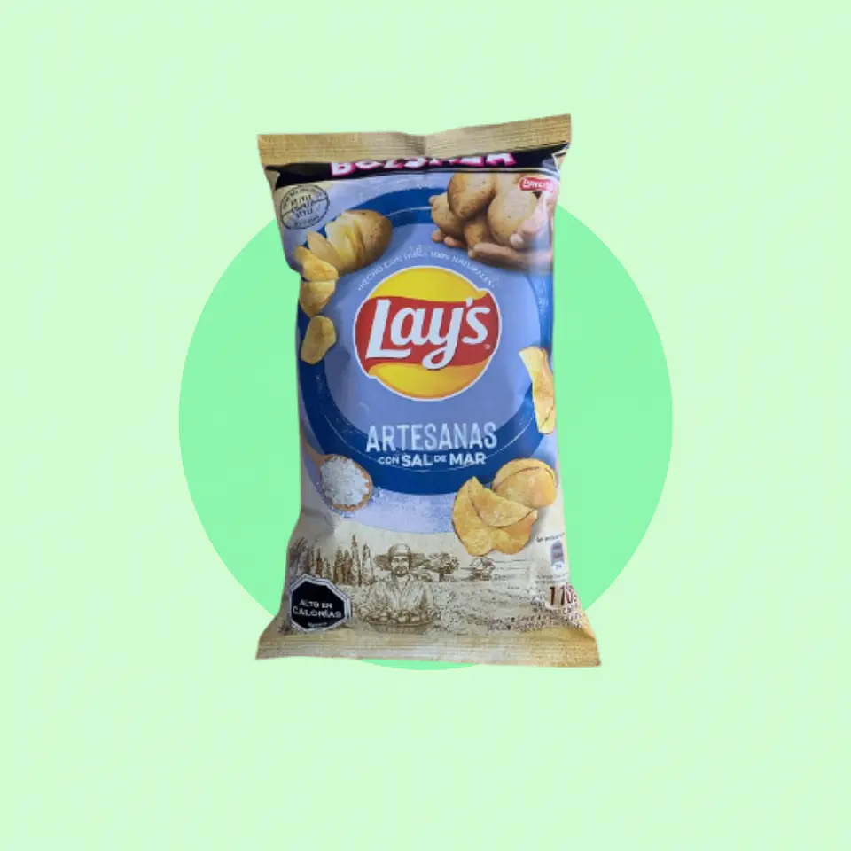 Lays Artesanas con Sal de Mar 150 Gramos 1
