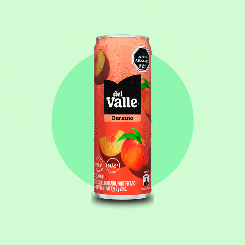 Del Valle en lata sabor Durazno 340 ML 1