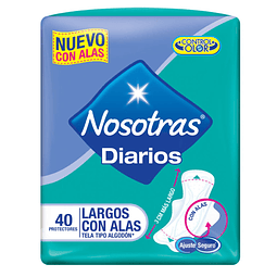 PROTECTORES DIARIOS LARGOS NOSOTRAS 40 UN