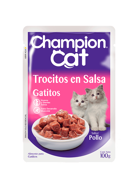 ALIMENTO GATITOS CHAMPION CAT POLLO 100 G