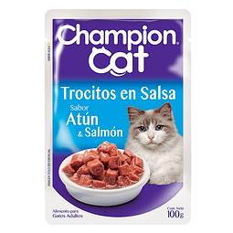 ALIMENTO GATO CHAMPION CAT ATUN Y SALMON 100 G
