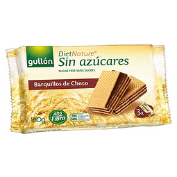 BARQUILLOS DE CHOCOLATE SIN AZUCAR GULLON 180 G