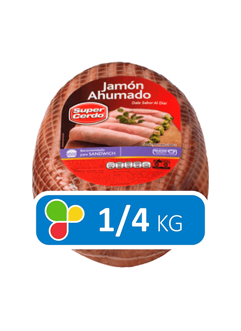 JAMON CERDO AHUMADO SUPER CERDO 1/4 KG